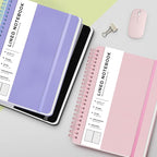 Lined Spiral Journal Notebook, A4 Spiral Notebook, 8.5''×11'' 100GSM Thick Paper Spiral Bound Journaling Notebooks for Work, School, Women, College Ruled Spiral Notebook for Note Business, Pink