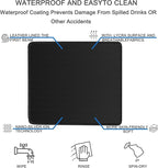 Mouse pad, Gaming Mouse pad Durable Stitched Edge, Premium-Textured Water Resist Mousepad, Non-Slip Rubber Base Mouse Pads for Computers, Laptop, Gaming, Home, Office, 11.8 x 9.9 in, Black