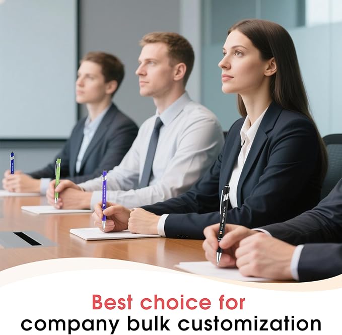 ENOMY Personalized Pens Bulk Free Engraved with Logo/Name/Message Black Ink Custom Pens Customized Stylus Ballpoint Pens Ideal Gifts for Business Anniversary (80)