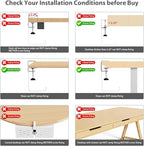 KEEGH 16" Under Desk Cable Management Tray, 2 Pack Desk Cord Organizer Upgrade Capacity, Drill Free Clamp/Screw Mount, Sturdy Metal Tray for Connect Cables, Home, Office, White