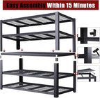 ZEUKMXOO Heavy Duty Garage Shelving,5-Tier Storage Shelves(84" Hx24 Dx55 W),3050LBS Capacity Industrial Shelving Units and Storage,Adjustable Shelving Unit for Garage,Warehouse,Basement