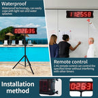 Race Clock with Tripod for Running Events, Large LED Stopwatch with Remote,Countdown/Count up Gym Timer for Home,Wall Digital Time Clocks