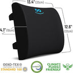 Everlasting Comfort The Original Lumbar Support Pillow - Improves Posture, Promotes Back Pain Relief - Superior Office Chair Back Support for Gaming and Desk Chairs - Lumbar Pillow for Car, Couch