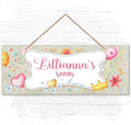 Custom Girl/Boy Name Sign Personalized Children Room Decor For Kids Bedroom, Wall, Christmas And Castle Tent Sign 5x13 Inches, ACM, Made in USA