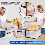 TAILI 2 Pack Clear Moving Bags w/Adjustable Backpack Straps, Moving Supplies, Moving Boxes Alternative, Heavy Duty Storage Totes for College Packing, Camping Backpack for Travel, Dorm, Laundry
