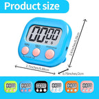 48 Pcs Digital Kitchen Timer Bulk, Small Magnetic Backing Stand Timer, Large Digits Egg Timers LCD Display Loud Alarm Stopwatch Timers Classroom Count up Countdown Timers for Office Cooking