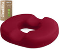 CloudBliss Donut Pillow Seat Cushion Chair Pad for Tailbone Pain Relief and Hemorrhoids, Memory Foam Seat Chair Cushion for Men and Women for Home & Office, (Red-2XL)