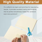 Silunkia 28 Sheets Cream Cardstock 8.5 x 11 Ivory Paper, 250gsm/92lb Off White Card Stock Printer Paper for DIY Cards, Business Cards, Invitations, Menus, Certificates, School Crafting