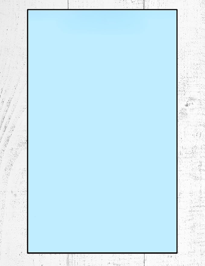 Colored Copy Writing and Printing Paper, 20 Pound, 75 GSM, 8.5"x14"/ Legal Size, 500 Sheets Per Ream. (2500, Blue)