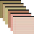 Lincia 6 Pcs 11" x 9.5" Legal Pads College Ruled Notepad Landscape Notebook Horizontal Lined Notebook 80 Gsm Assorted Colors Paper Pastel Writing Pads for School Office, 40 Sheet (Stylish Color)