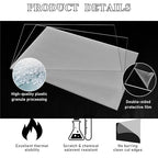 Roowest 4 Pcs 24 x 36 Inch, 1/4 Inch Thick Clear Acrylic Sheets Transparent Plastic Panels Sheets Cut to Size Cast Acrylic Board Panel with Protective Film for Craft DIY Projects Display Sign Frame