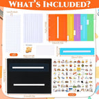 Communication Book Bulk 162 Laminate Icon Picture Cards with 5 Multicolor Dividers 1 Sentence Strip for Autism Vocabulary Language Speech Articulation Learning Supplies(Real)