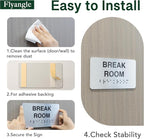 Conference Room Signs for Business and Office Sign, ADA Signs with Raised Text & Grade 2 Braille, Easy Installation with Adhesive Pad – Brushed Aluminum/Silver