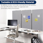 Sound Proof Dividers w/Wheels, Portable Office Wall Divider for Room Partition, Soundproof Room Divider Privacy Panel Partition Cubicle Wall Rolling Temporary Wall for Office