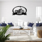 Custom Motorcycle Metal Sign Personalized Biker Name Signs Custom Garage Motorbikes Wall Art Motorcycle Sign Men Room Decor Gifts for Men Husband Rider