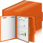 Skyygemm 36 Pcs Classification Folders Letter Size, 1 Divider Pressboard File Folder with Fasteners, Expanding File Organizer Bulk for School Teachers, Office Employee, Coworker, Staff (Orange)