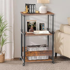 TooCust Height Adjustable Computer Tower Stand, Computer & Machine Carts, PC Tower Stand, Printer Stands with Wheels, 24" W x 12" D x 23"-38" H, Holds Up to 132 lbs (Fits Tower Lower Than 19")