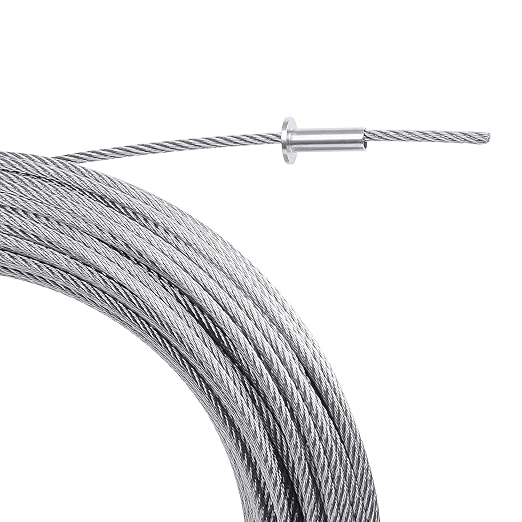 BLIKA 40 Pack Stainless Steel Protector Sleeves for 1/8" 5/32" or 3/16" Deck Cable Railing, for Wood/Composite Posts, T316 Marine Grade, Cable Railing Protector Sleeves