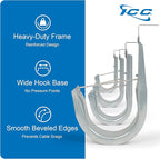 ICC Ceiling Mount J Hook 2” with Retainer Clip - Galvanized Steel Cable Management Hooks for Hanging Cable - Rust-Resistant, EIA and TIA Compliant - 2 Inch 25-Pack