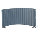 Angeles 48" x 10' Quiet Divider With Sound Dampening Panels, Freestanding Room Divider Wall, Gray