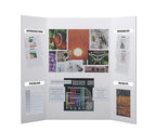Flipside Products 36” x 48” Project Boards for Presentations, Science Fair, School Projects, Event Displays and Trifold Picture Board, Proudly Made in USA - Clay White - 10 Pack