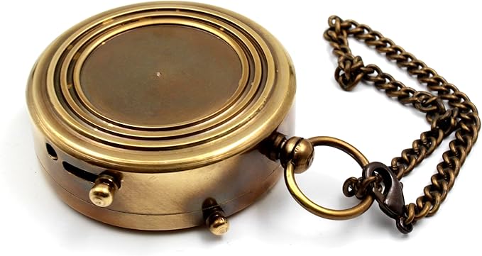 Be Strong and Courageous, Do Not Be Afraid Brass Engraved Compass with Stamped Wooden Case – Inspirational Birthday, Confirmation, and Baptism Gifts