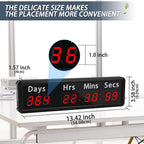 LED Countdown Clock, 999 Days, 23 Hours, 59 Minutes, 59 Seconds, Event Countdown Clock/Factory Accepts Your Exclusive Customization (1.0 inch 9-bit red LED)