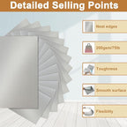 Silunkia 100 Sheets Silver Shimmer Cardstock 8.5 x 11 Crafts Paper, 200gsm/75lb Heavyweight Glossy Paper Card Stock for Office Printing, Business Cards, Wedding Invitations, Anniversary Card
