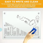 H-Qprobd Dry Erase White Board 48"x36" Glass Magnetic Whiteboard for Wall, Includes 12 Magnets, 8 Markers and 2 Erasers