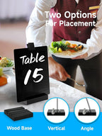 Kivsty Acrylic Black Dry Erase Board with Stand - 8” x 6” Small Desktop Whiteboard with Marker, Reusable Desk Blackboard, to-Do List, Planner, Memo Clipboard, Menu Board for Office, Home, Bar