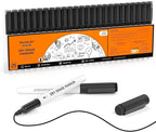 Shuttle Art Dry Erase Markers, 25 Pack Black Magnetic Whiteboard Markers with Erase, Fine Point Dry Erase Markers Perfect for Writing on Dry-Erase Whiteboards Mirrors Glasses for School Office Home