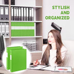 Henoyso 48 Pcs 3 Ring Binder 0.5 Inch Round Fits Letter Size 8.5'' x 11'' Paper Plastic Flexible Binder Bulk Holds 140 Sheets with 1 Pockets Versatile Organizer for Home Office School (Tender Green)