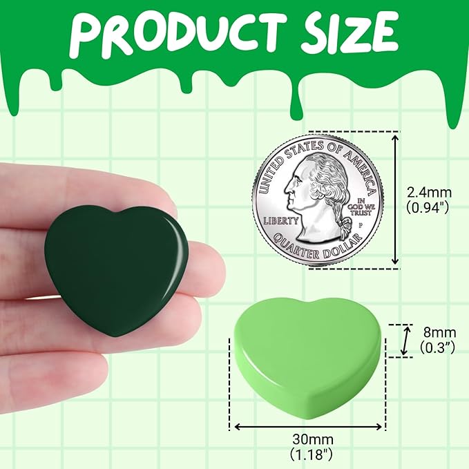30PCS Heavy Duty Fridge Magnets - Small Cute Refrigerator Magnets for Whiteboard, Lockers & Kitchen, Cute Strong Magnets - Mini Decorative Magnet for Home, School, Office, Crafts,Locker (Green)