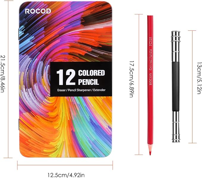 12-Color Colored Pencils Professional Coloring Pencils for Kids and Adults Art Color Drawing Pencil Set