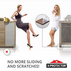 Non Slip Furniture Pads 8 pcs 1 1/4" X-Protector - Premium Furniture Grippers! Self-Adhesive Rubber Feet Furniture Feet - Ideal Non Skid Furniture Pad Floor Protectors - Keep Furniture in Place!