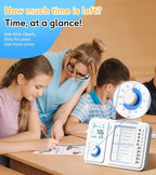 3-in-1 Visual Timer & ADHD Tool for Kids|Adults, Task Timer with Chore Chart Board, Visual Schedule for Kids with Autism, Daily Checklist for Home, School, Classroom, Desk