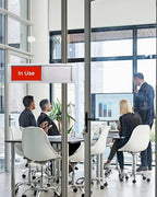 In Use or Available Sign, Magnetic Privacy Occupied Vacant Door indicator for Bathroom/Restroom/Office/Meeting Room, Durable Plastic (Silver), 7'' x 2''