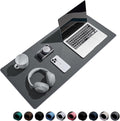 Reniteco Waterproof Large Gaming Mouse Pad with Durable Stitched Edges, Non-Slip Rubber Base, Grainy Jacquard Mouse Mat Desk Pad for Home Office Gaming, 31.5''x11.8''x0.12'', Deep Gray