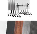 Goakwwuz Conference Room Table, Folding Conference Tables,Thicken Grey Tabletop,Flip Top Wooden Seminar Meeting Room Table for Conference Room Offices (4, Black+White, 55.1”)