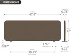 DECOLAB Desk Divider, Portable Privacy Tabletop Partition Panel for Office, Student, Counter Top, Testing, Freestanding, Anti Scratch, 48"x18", Taupe