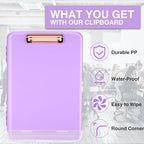 Sooez Clipboard with Storage, High Capacity Nursing Clipboard with Pen Holder, Clip Boards 8.5x11 with Storage, Low-Profile Clip, Lightweight Plastic Clipboard for Teachers, Lawers, Office Workers