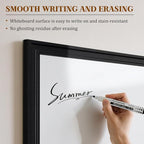 Large White Board for Wall, 36'' x 24'' Magnetic Dry Erase Board, Decorative Whiteboard, Black Vintage Wooden Frame