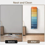 SUPEASY 17-Tier Wall File Holder Organizer with Hooks, Mesh Hanging File Organizer, Mail Organizer Wall Mounted for Papers, Folders, Office Magazine Rack, Black