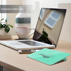 Mint Green Mini Desktop Pure Glass Whiteboard, Small Slope Slick Desk Whiteboard Glass, Desk White Board, Desktop White Board Dry Erase, Stenography Artifact for Office Homeschooling Décor, 8x6 inch