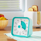 Visual Timer for Kids with Pause Function, 60 Minute Countdown Timer for Kids Desk Study, Teaching, Kitchen Cooking, Office Meetings, Time Management for ADHD (Green)