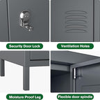 SUPEER Metal Lockers for Employees with 18 Door,Metal Storage Locker with Lock for School Garage Gym Office Home Bedroom,Assembly Required,18 Doors Dark Grey