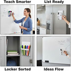 DORMIYA 6 Pcs PVC with Strong Attachment Force Pen Marker Holders, 4.7x6.5 in Clear with Strong Attachment Force Pocket Pouch for Whiteboard, Versatile Use for Pen Stationery and Locker Accessories