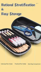 XZR Supercar Pen Case Box Bag Stocking Stuffers Large Capacity Organizer Cool Supercar Pencil Bag Storage Box EVA Material Nice Gift (Black)