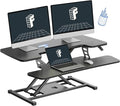 FLEXISPOT 36-inch Standing Desk Converter Height Adjustable Sit to Stand Up Workstation, Dual Monitor and Laptop Riser with Wide Keyboard Tray, Black, 15pcs Include