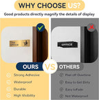The Office Sign for Home and Business Door，Self-Adhesive Waterproof and Fade-Resistant Brushed Gold Office Sticker for House，Business，Door, Window